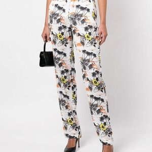 RtA 100% Silk Maren Maui Print Trouser